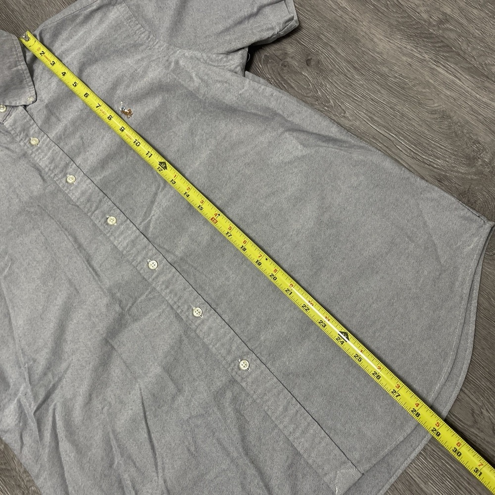 Polo Ralph Lauren Shirt Mens Large Gray Oxford Short Sleeve Button Down Pony - Picture 6 of 7
